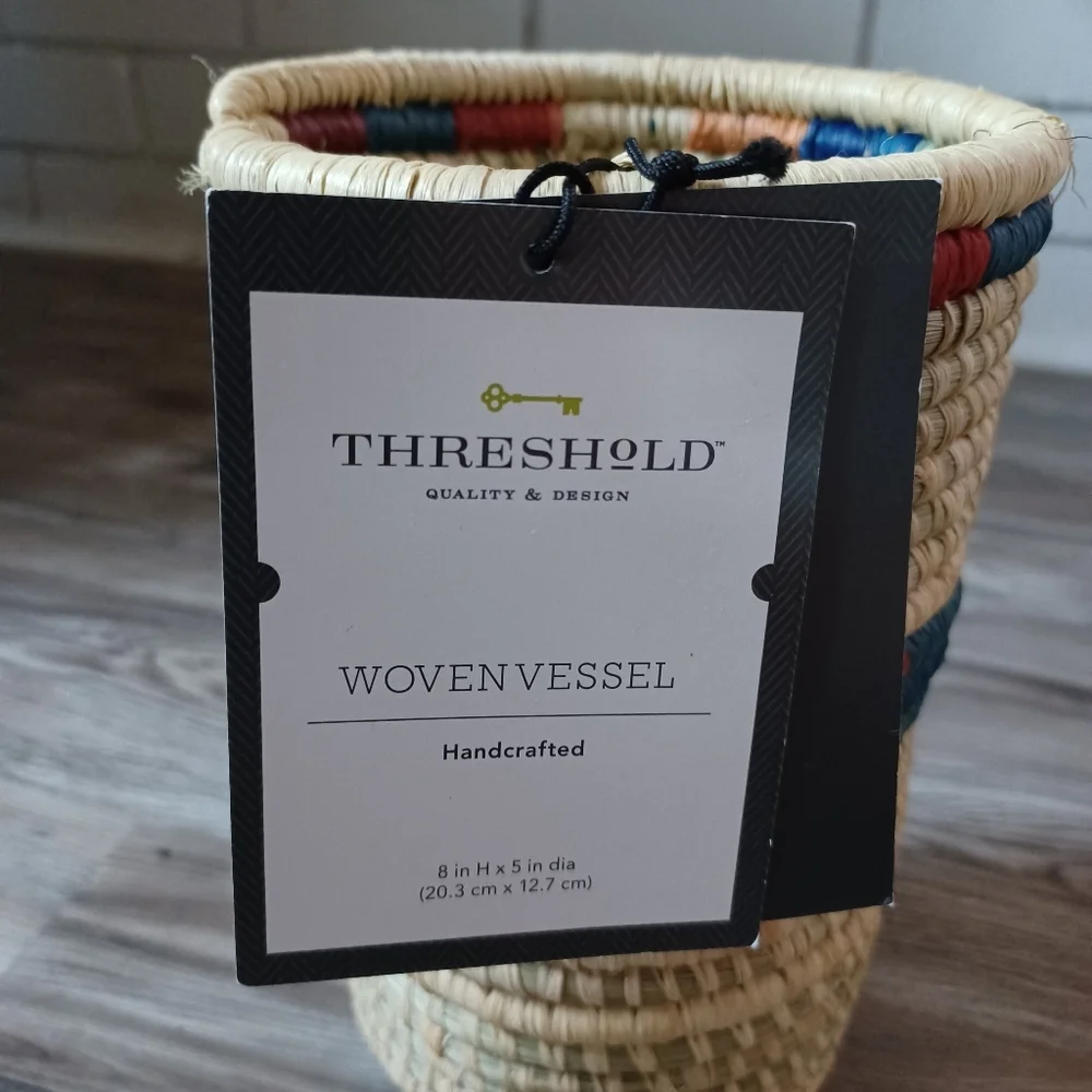 Threshold All Across Africa Woven Vase Vessel